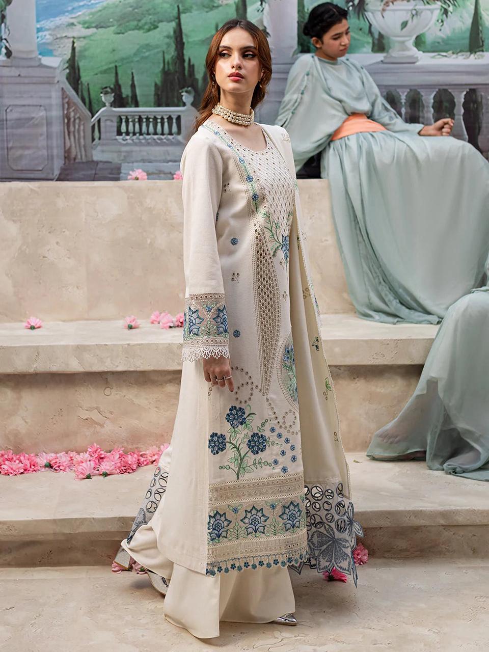 MAHNUR 3pc Wedding Winter Collection Code:71 - Image 3