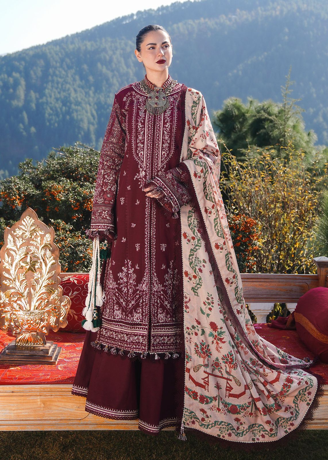 HUSSAIN REHAN 3pc Casual Winter Collection CODE 7031