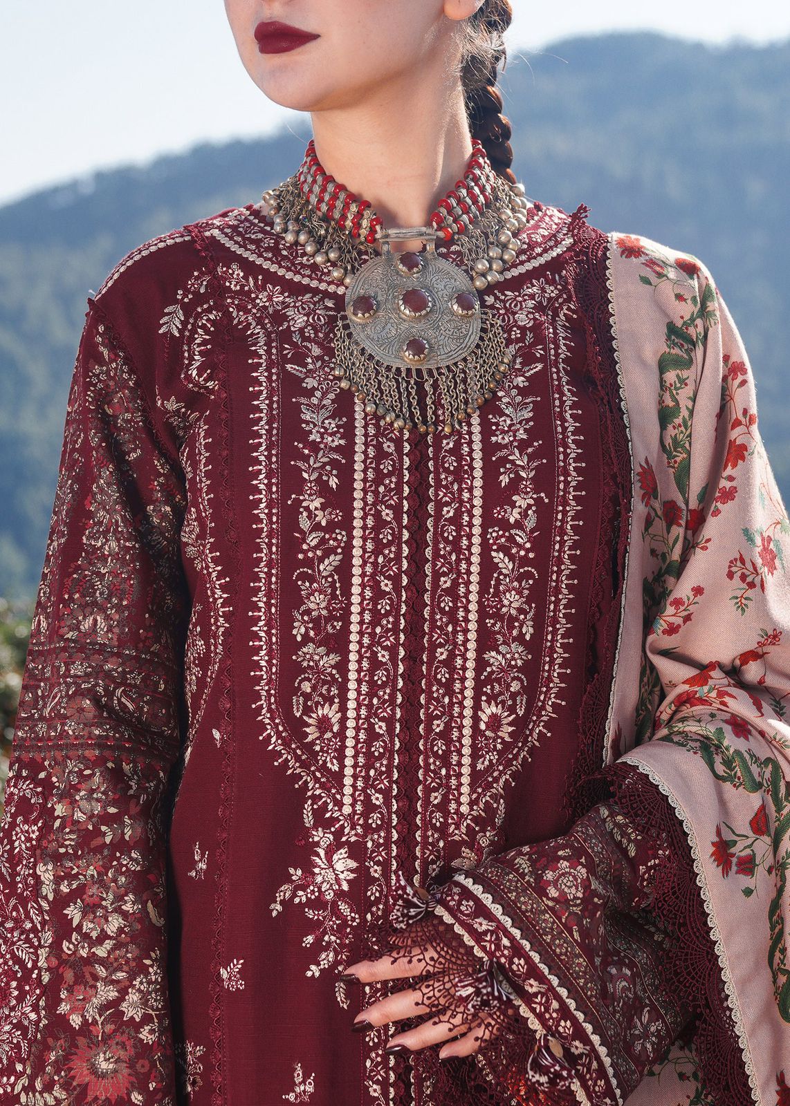 HUSSAIN REHAN 3pc Casual Winter Collection CODE 7031 - Image 8
