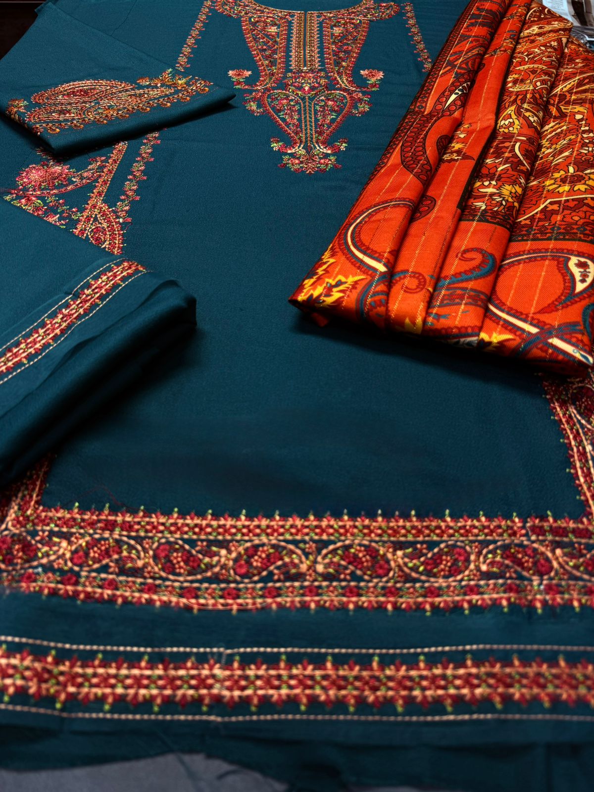 HUSSAIN REHAN 3pc Casual Winter Collection CODE 7026 - Image 3